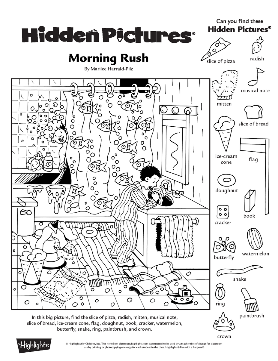 printable hidden pictures from highlights