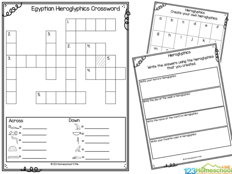 printable hieroglyphic flashcards