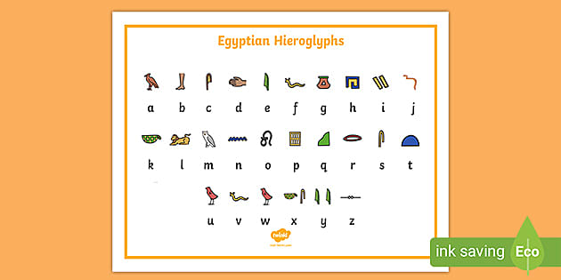 Hieroglyphics Alphabet | Download and Print | Twinkl