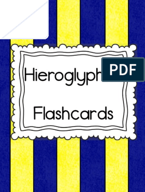 Hieroglyphics Flashcards A | PDF | Mass Media | Communication