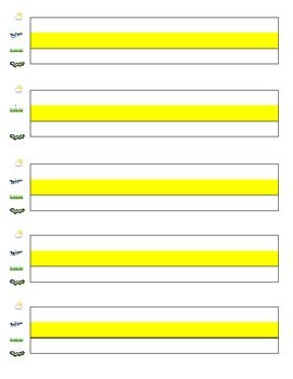 printable highlighted writing paper