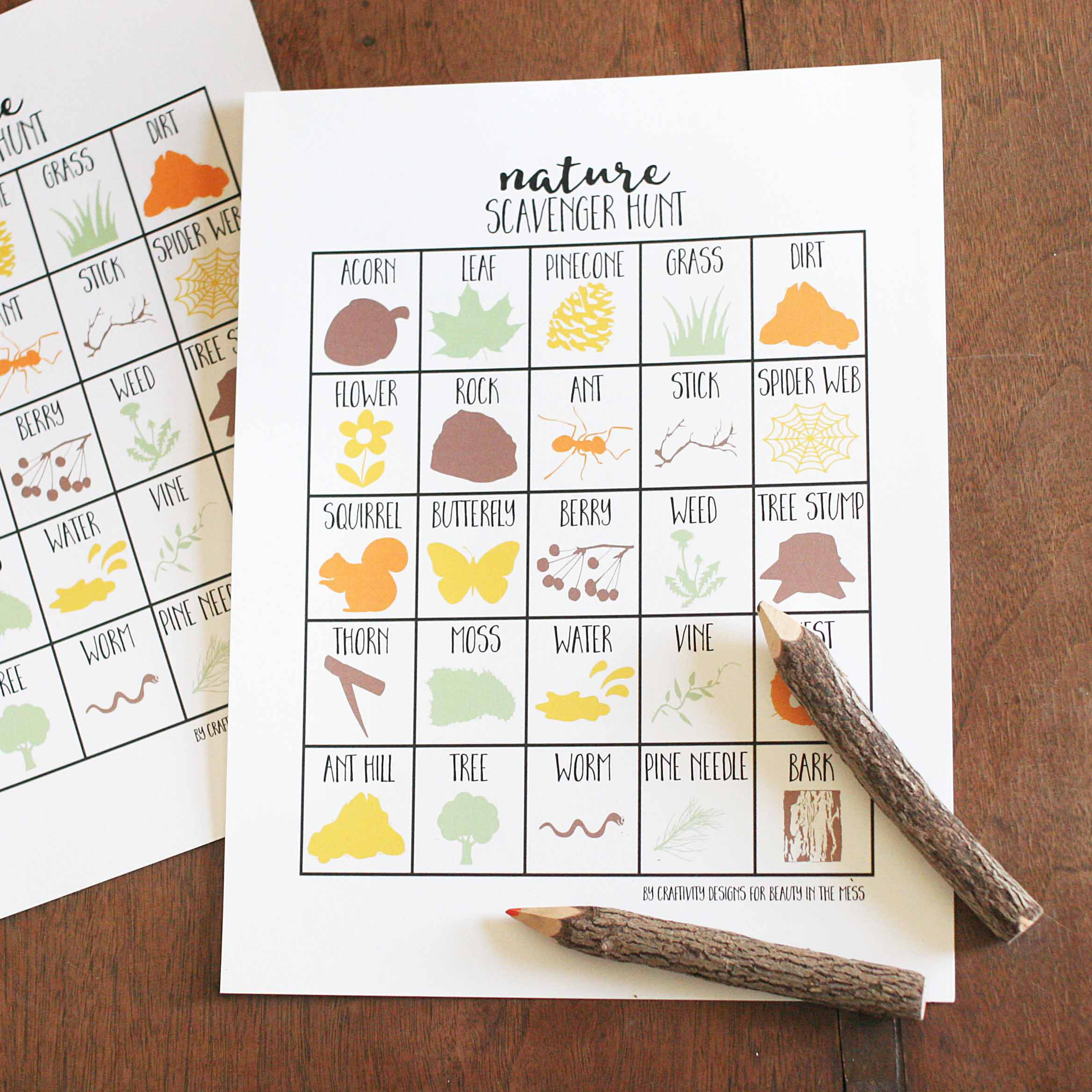 printable hiking scavenger hunt