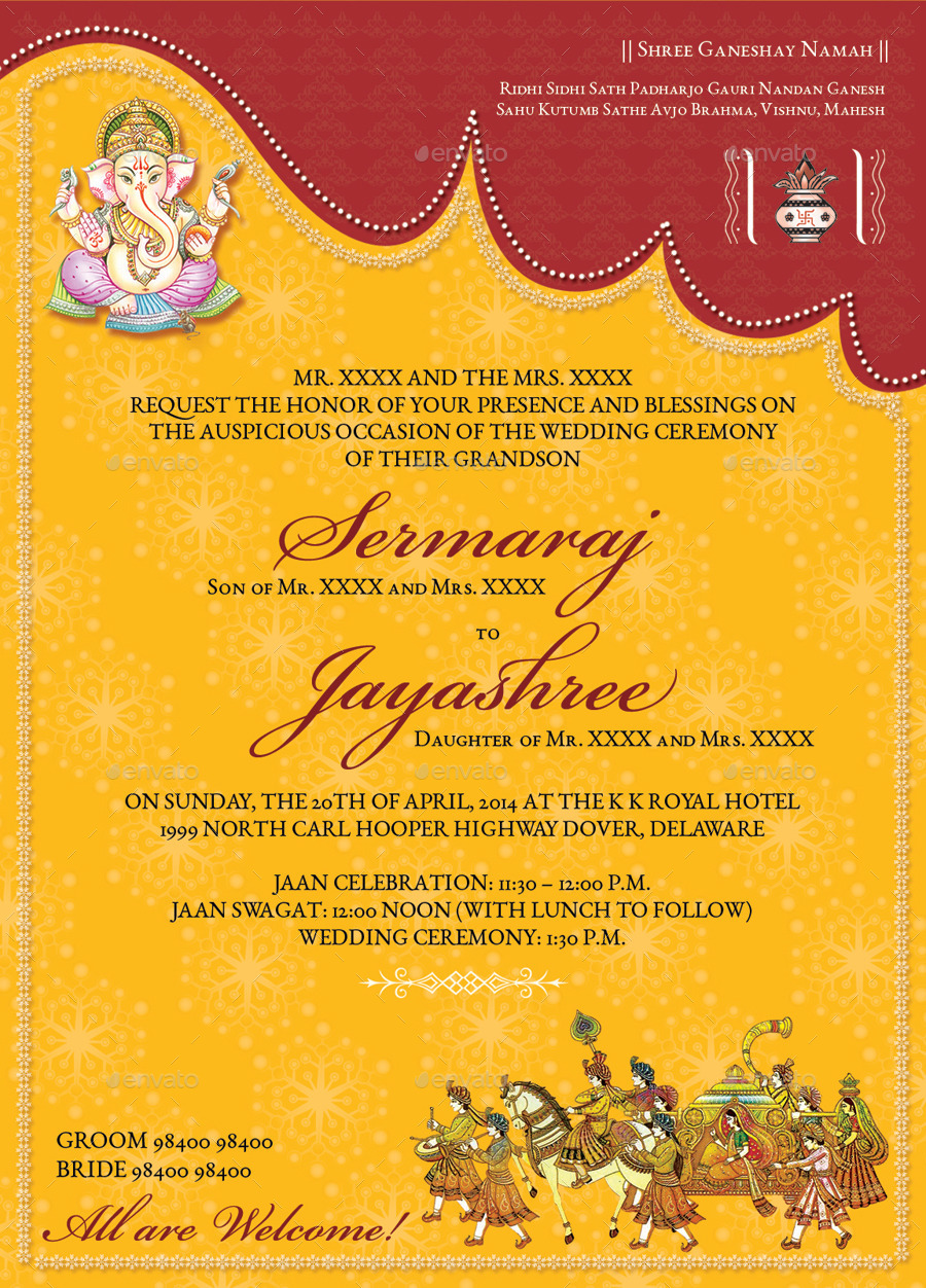 Hindu Wedding Card, Print Templates | GraphicRiver