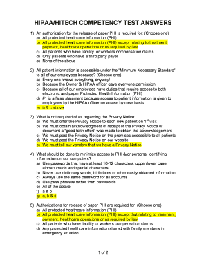 Hipaa Exams Answers - Fill Online, Printable, Fillable, Blank ...