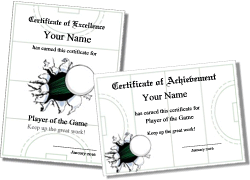 printable hockey award certificates