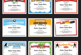 Sports Certificate Templates for Hockey, Basketball, Softball ...