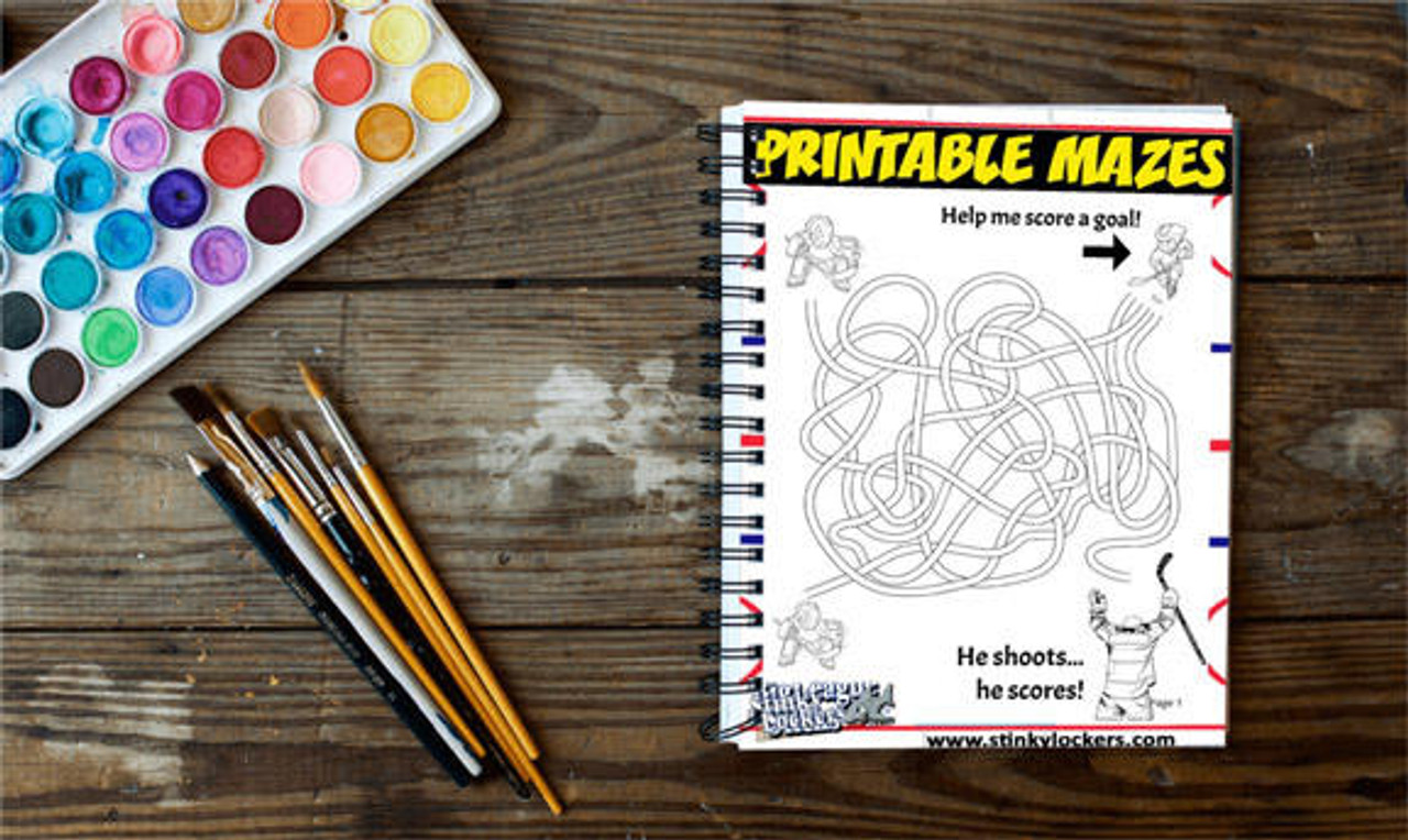 printable hockey mazes