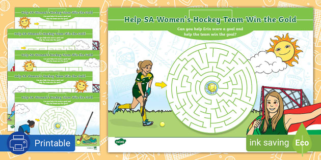 printable hockey mazes
