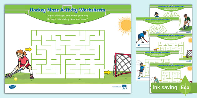 printable hockey mazes
