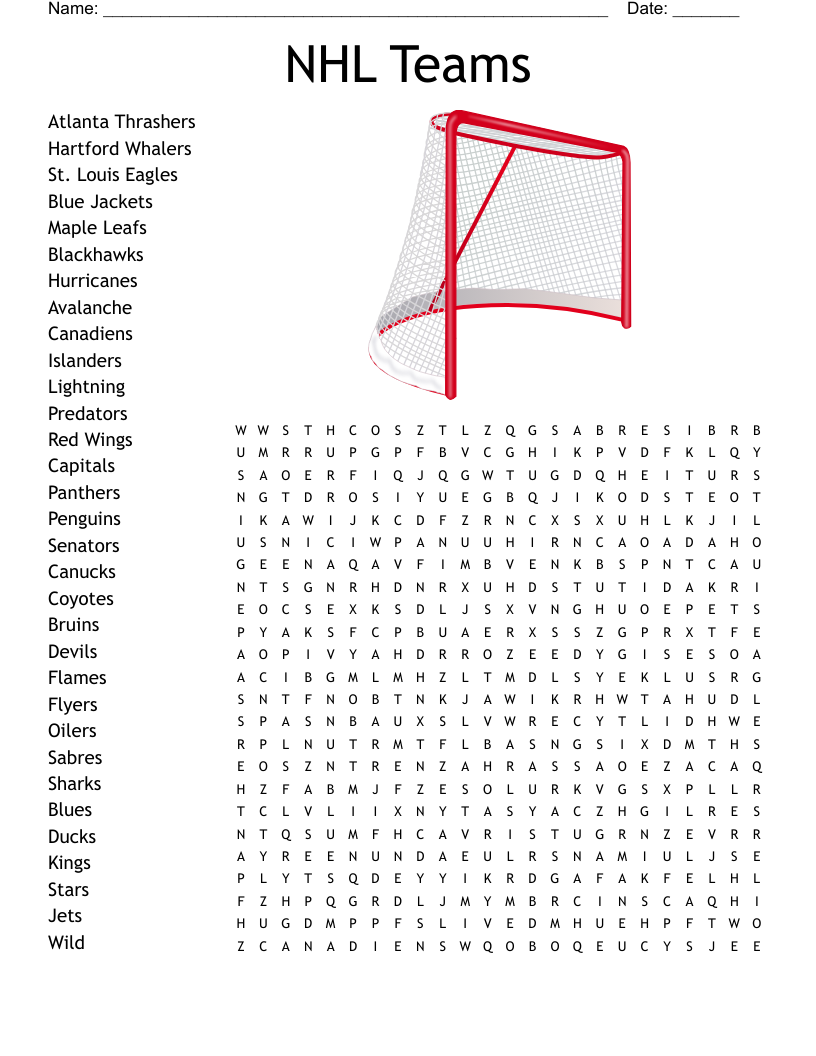 printable hockey puzzles