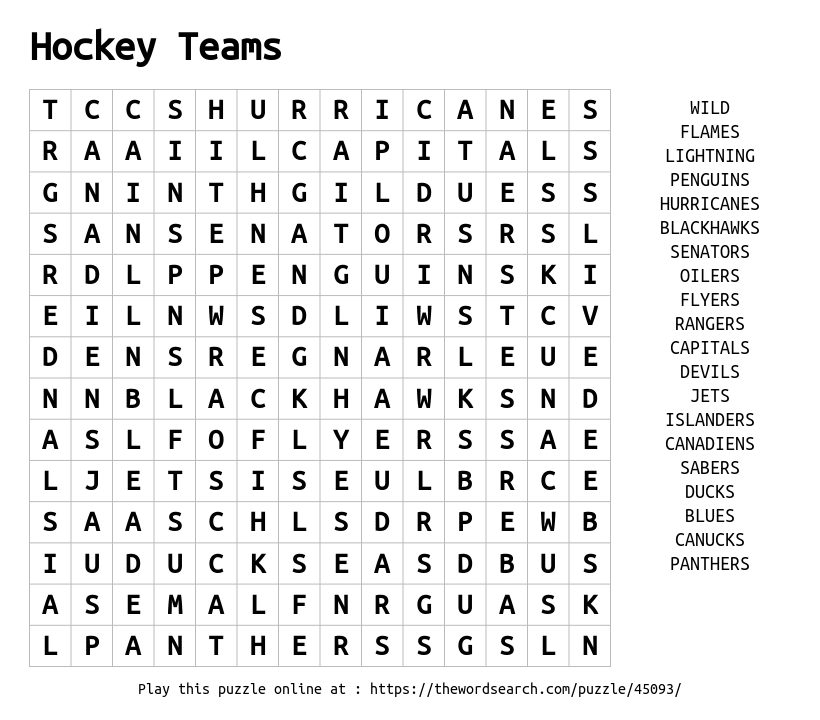 printable hockey puzzles