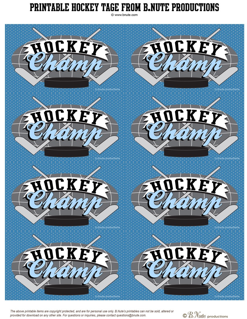 printable hockey tags