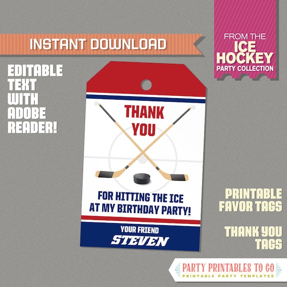 printable hockey tags