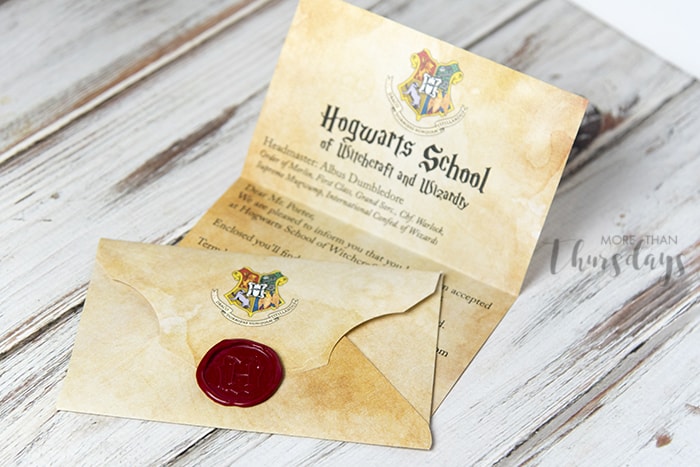 DIY Hogwarts Letter With Envelope and Hogwarts Seal | More Than ...