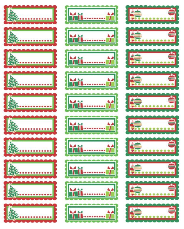 printable holiday address labels