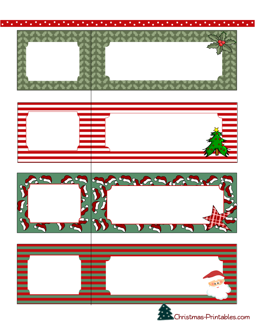 printable holiday address labels