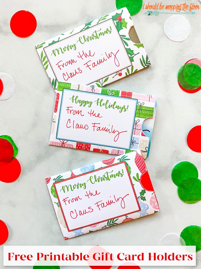 Free Printable Christmas Gift Card Envelopes | i should be mopping ...