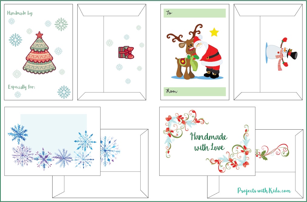 printable holiday envelopes
