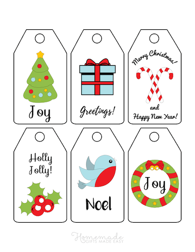 400 Free Printable Christmas Tags for your Holiday Gifts