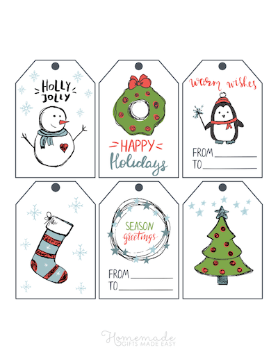 400 Free Printable Christmas Tags for your Holiday Gifts