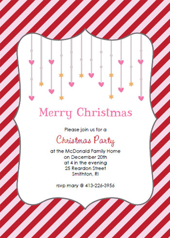 printable holiday invitation templates