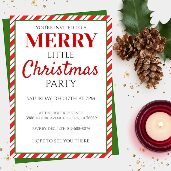 printable holiday invitation templates