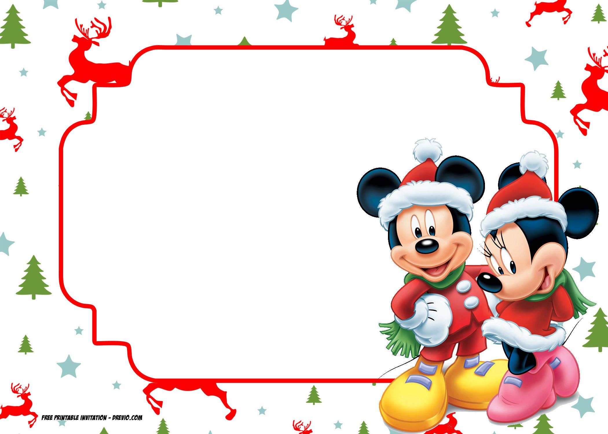 FREE Printable Christmas Invitation Template - All Characters ...