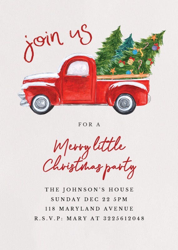 printable holiday invitation templates