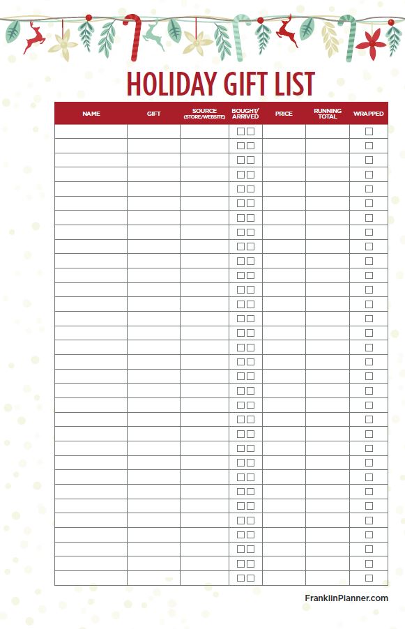 printable holiday list 2018