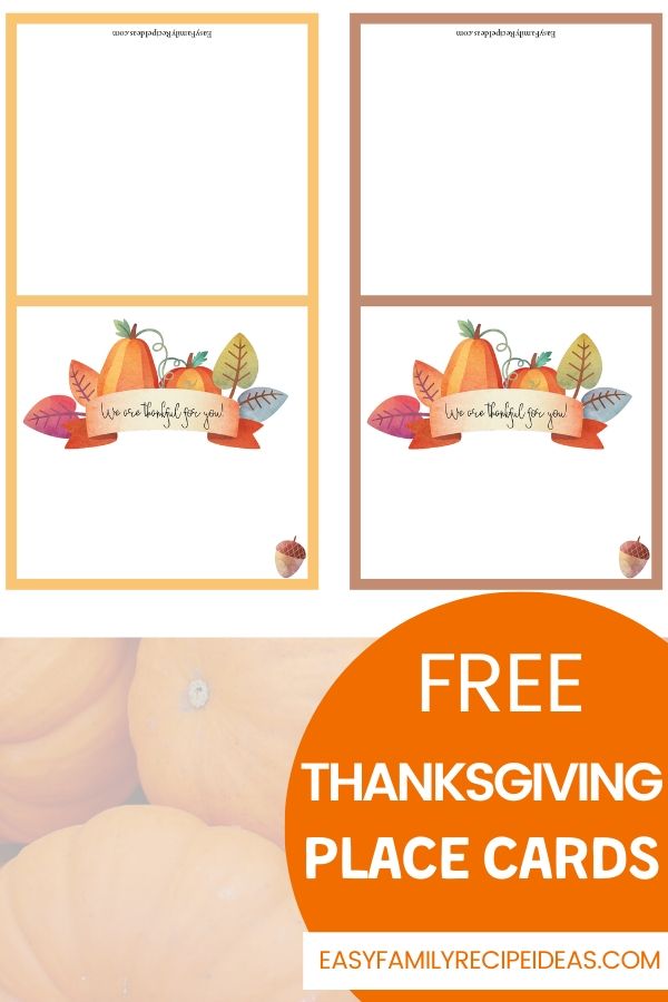 Free Thanksgiving Place Cards - Editable Free Printables for ...