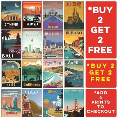TRAVEL POSTERS HOLIDAY VINTAGE TOURISM PRINT DECOR ...