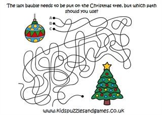 Christmas Puzzle Sheets - Kids Puzzles and Games