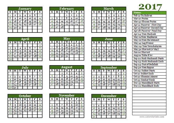 printable holiday schedule 2017