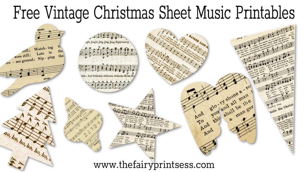 Free Vintage Christmas Sheet Music Printables - Great For DIY!