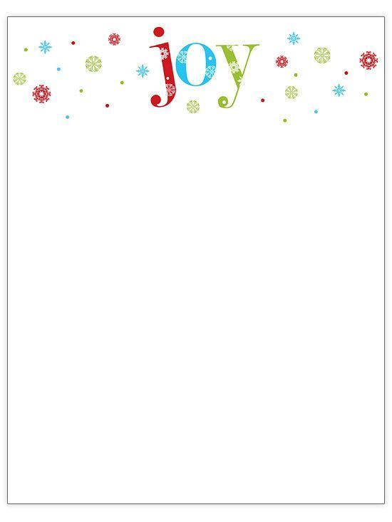 Printable Christmas Stationery to Use for the Holidays