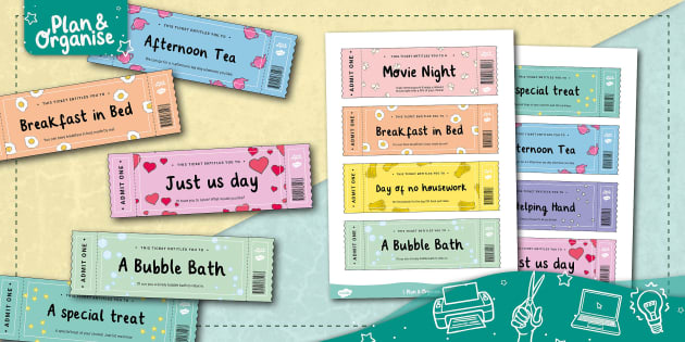 Vouchers for Parents, Family &  Friends | Printable Gifting