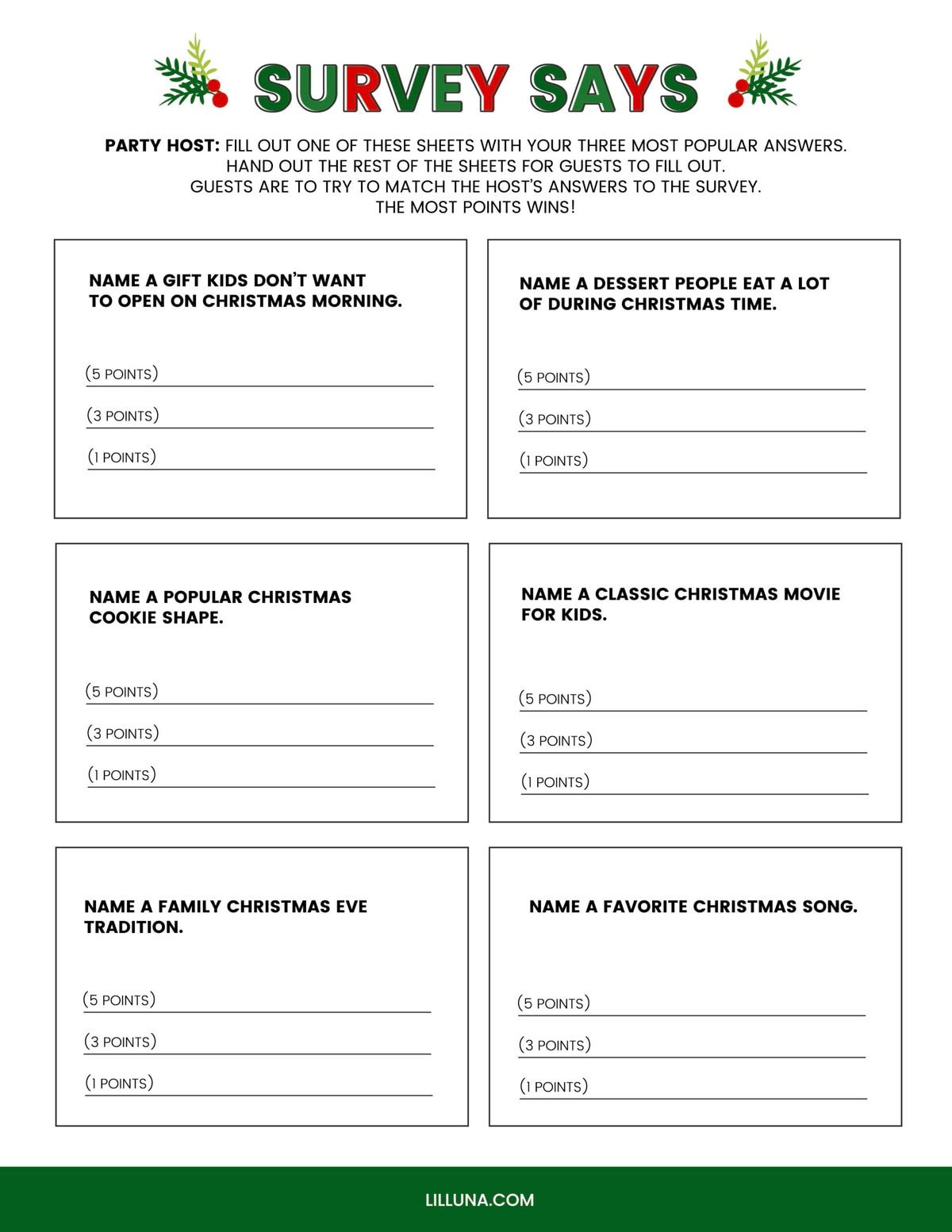 printable holiday word games