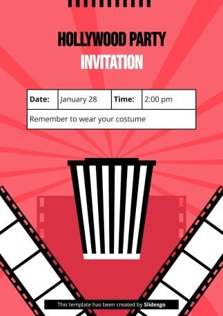 printable hollywood invitation templates