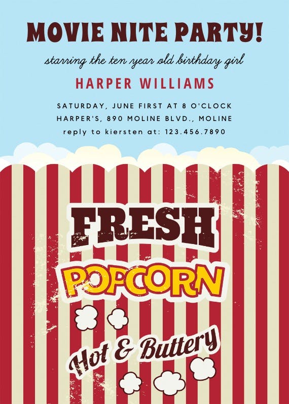 printable hollywood invitation templates