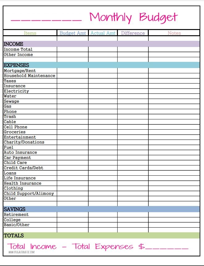 The 6 Best Free Printable Budget Worksheets on the Internet!