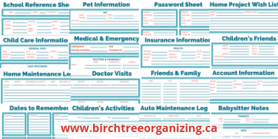 BirchTree Organizing | Get Organized With a Home Management Binder