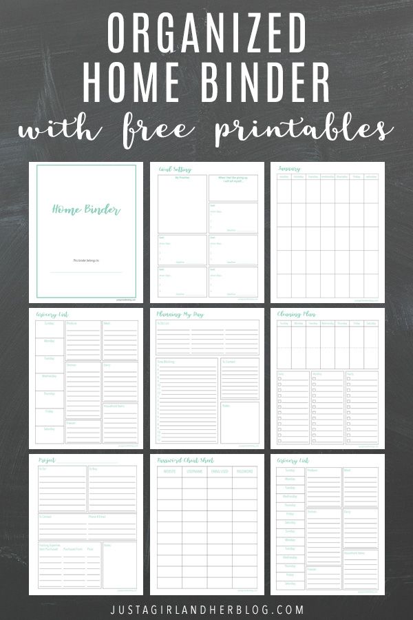 Home Binder with Free Printables!