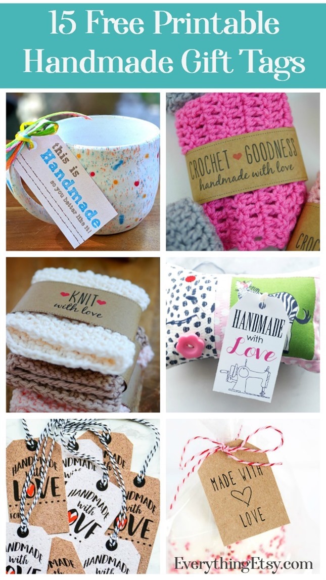Free Gift Tag Printable - Handmade with Love - Stitchberry