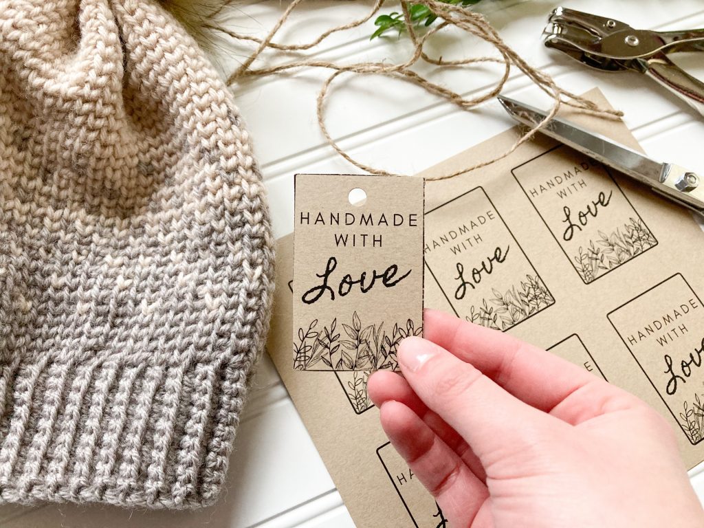 Free Printable Handmade With Love Tags | i should be mopping the floor
