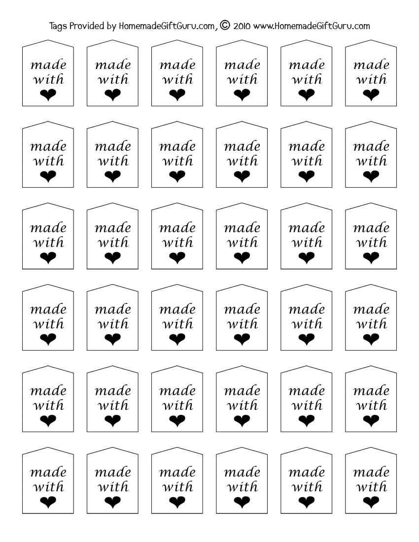 Free Printable Gift Tags for Your Handmade Gifts - Petals to Picots