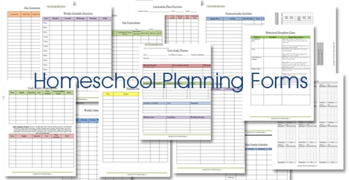 printable homeschool lesson planner