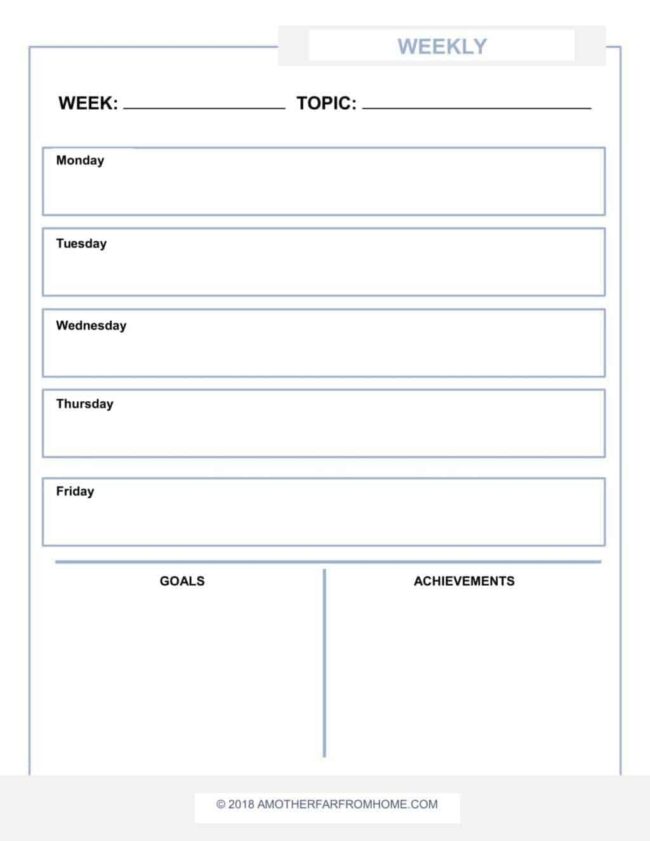 The Editable Homeschool Lesson Planner (To Help You Get Organized!) - Worksheets Library for Free Printable Homeschool Lesson Planner