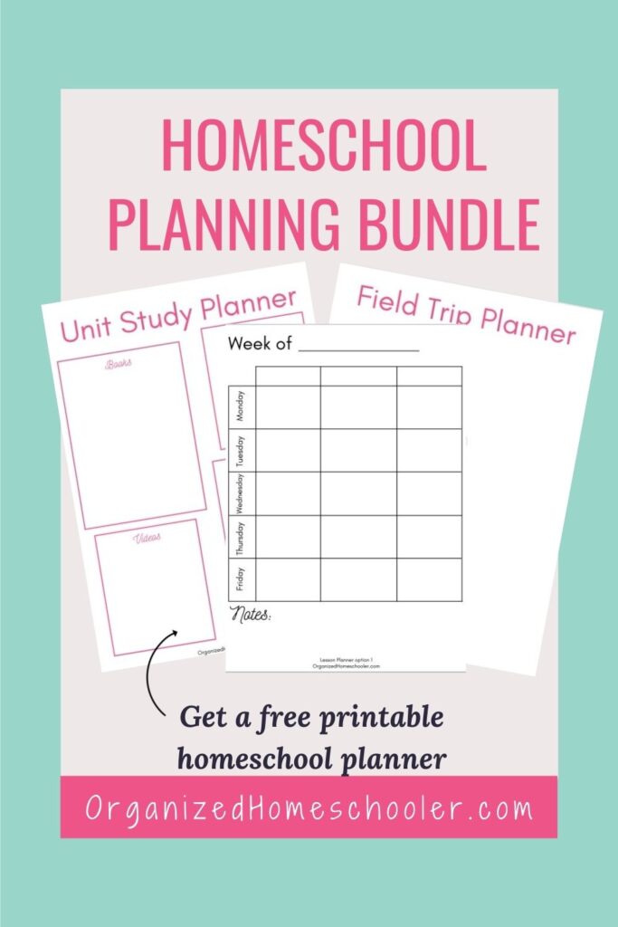 printable homeschool lesson planner