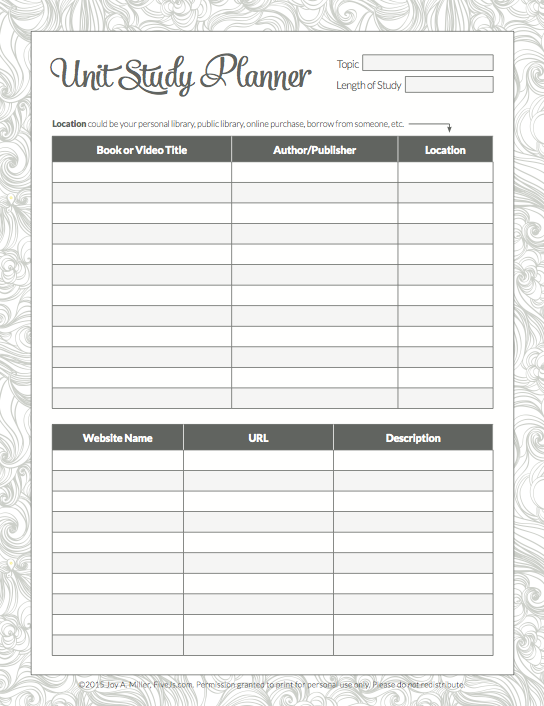 Free Printable Homeschool Planner - Five Js Homeschool