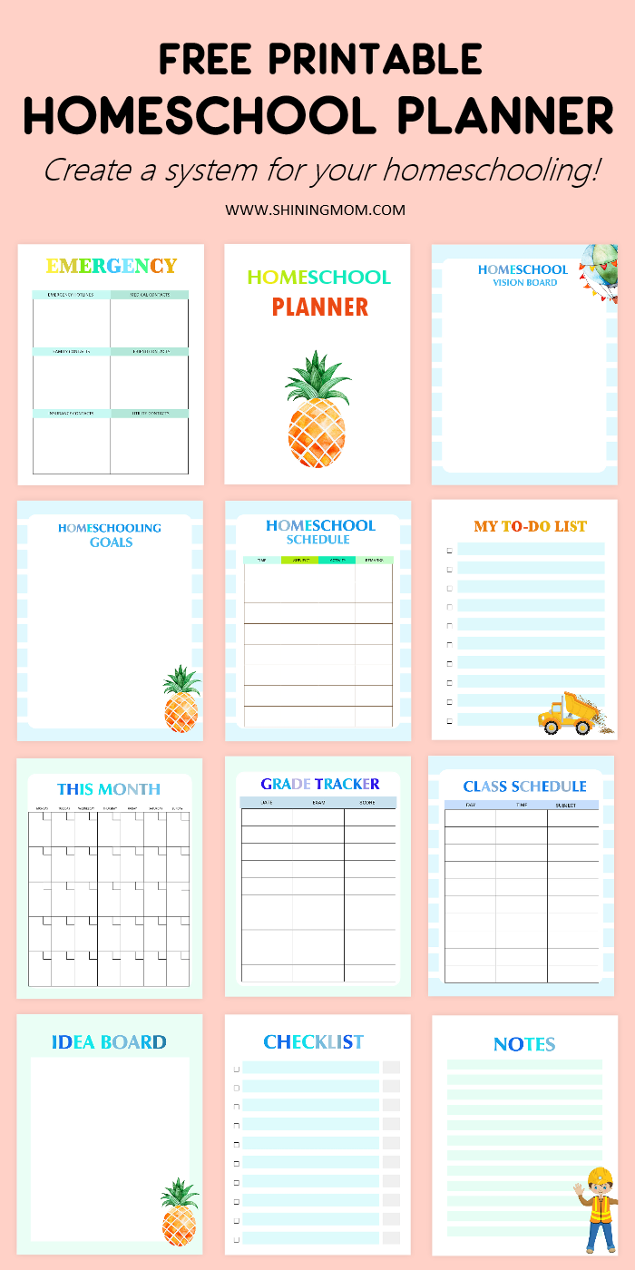 Free Printable Homeschool Planner - 15 Awesome Templates!